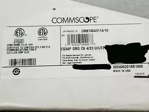 Commscope CS34P 23/4P Cat6 U/UTP WebTrak Plenum CMP Network Cable Orange /100ft - Picture 1 of 12