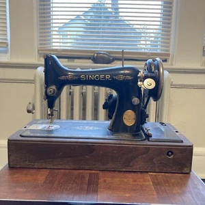 Antique 1927 Working Electric Singer Sewing Machine Model 99 Bentwood Case - Picture 1 of 24