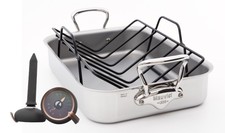 Mauviel M'cook Rechteckige Bratreine, Rösteinsatz und Bratenthermometer im Set