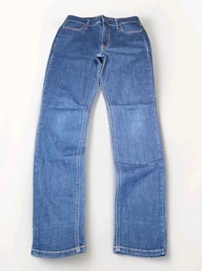 High Waisted Straight Diva Ankle Skinny Jeans Dark Wash Denim Y2K Gr. 2 - Bild 1 von 6