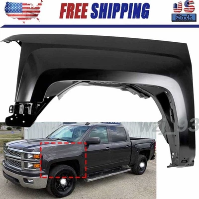 For 2014-2018 Chevrolet Silverado 1500 Front Driver Side Primed Steel Fender Foto 1 de 4
