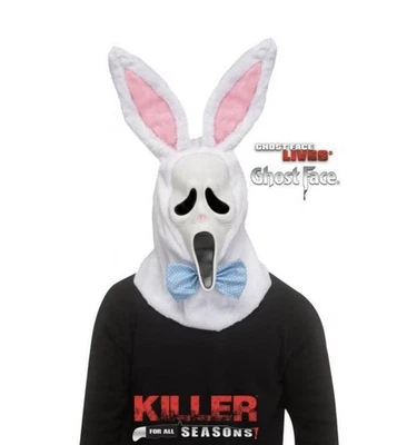Adult Fun World Easter Unlimited Scream Ghost Face Lives Bunny Costume Mask - Image 1 of 2