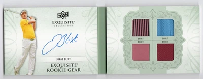 2014 Upper Deck Exquisite Golf Rookie Gear Booklet Auto Jonas Blixt 05/25 - Image 1 of 2