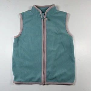 Carter's Fleece Weste mit durchgehendem Reißverschluss Mädchen Kleinkind blau mit rosa Borte Größe 4T - Bild 1 von 8