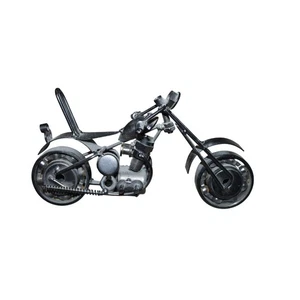 Motorrad Chopper Industrial Art schwarz Metall Harley Chopper Dekor 8" - Bild 1 von 4