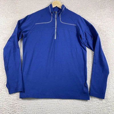 Pullover Mountain Hardwear 1/4 Cremallera Para Hombre Azul Medio Senderismo Rendimiento Elástico Foto 1 de 4