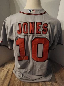 Maglia Vintage Atlanta Braves Chipper Jones Uomo Taglia 52 Majestic Autentica - Foto 1 di 4