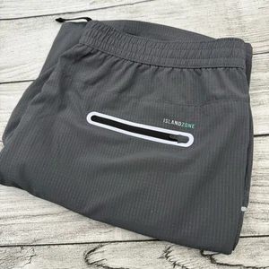 Tommy Bahama Island Zone Pull on Hybrid Shorts Gray Lined Elastic Waist L/XL - Picture 1 of 4