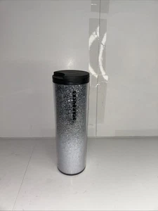 Starbucks White To Silver Glitter Ombre Frosty Snow 2019 Holiday Tumbler 16oz - Bild 1 von 12