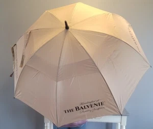 New 48-inch Golf Umbrella, Gold W/ Cover Bag Balvenie Logo Sports Men - Picture 1 of 7