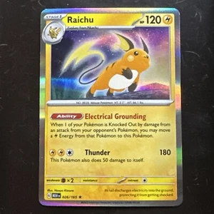 Holo Raichu 026/165 Holo Rare Scarlet and Violet 151 Pokemon TCG - Picture 1 of 3