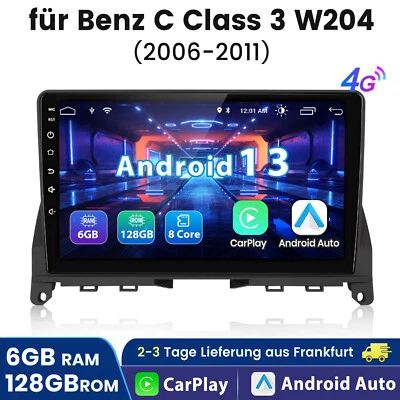 Android 13 Carplay Autoradio Für Mercedes C Class W204 S204 GPS NAVI WiFi DAB+ - Bild 1 von 4