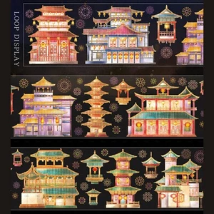Japanese cultural architecture fireworks PET tape |art east Mystery M04 wt-15 - Picture 1 of 8