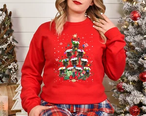 German Shepherd Dog Gifts Xmas Christmas Adult & Kids Sweatshirt Jumper - Picture 1 of 11