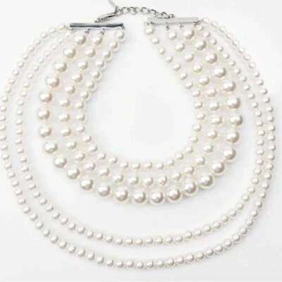 Zara Faux Pearl Necklace New no 🏷️✨✨ 💕💕 — 第 1/4 张图片