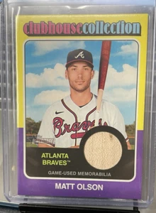 Murciélago Matt Olson 2024 Topps Heritage Clubhouse Collection #CCR-MO - Imagen 1 de 2