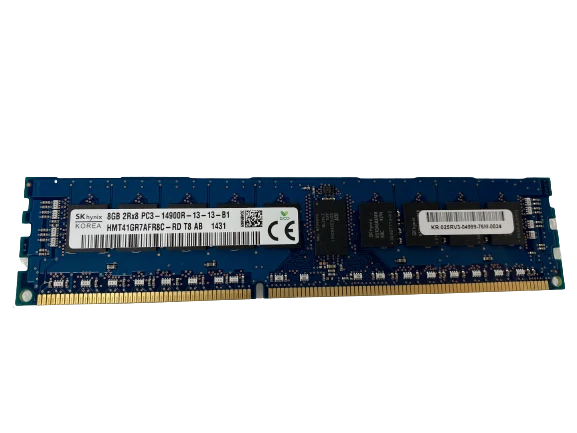 8GB HYNIX 2Rx8 PC3-14900R DDR3 Server MEMORY MODULE RAM HMT41GR7AFR8C-RD - Image 1 of 1