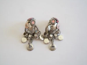 Massif Bijoux de Mode Clips D'Oreilles Anneaux / Pendentif 29,7 G/5,0 x 1,9 cm - Picture 1 of 5