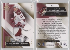 2015-16 SP Game-Used Spectrum Gold Prime Jersey /49 Oliver Ekman-Larsson #63