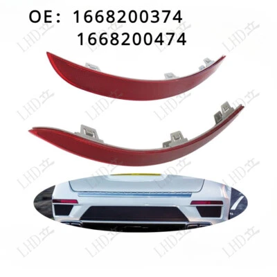 Par de reflectores de parachoques trasero para Mercedes-Benz X166 GL450 GL500 GLS450 2013-2016 Foto 1 de 4