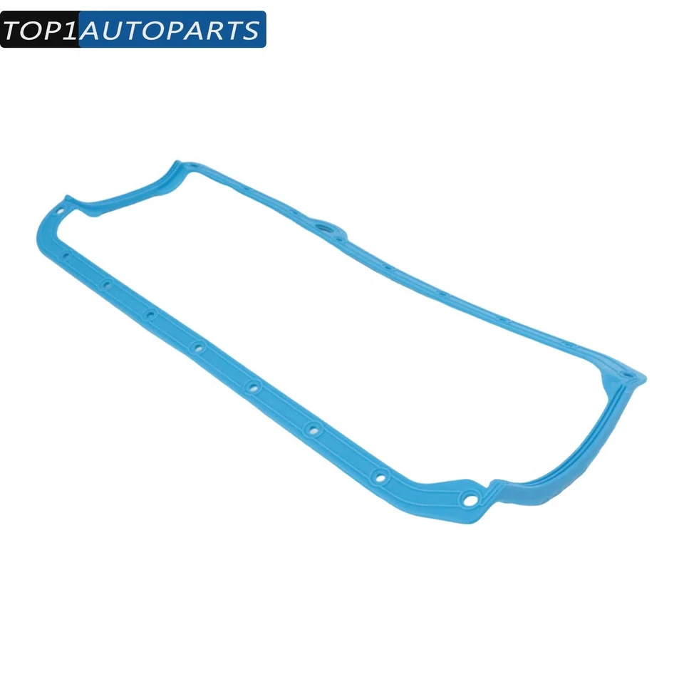 Oil Pan Gasket Blue For SB Chevy V8 265 283 327 350 383 400 Pre -79 Early - Image 1 of 4