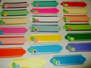 20 Handmade Embellished Scrapbooking Or Gift Tags - Primary Colors #184 - NEW - Picture 1 of 4