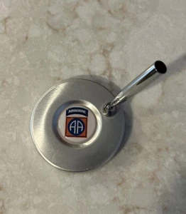 United States 82nd Airborne Division Logo Fountain Pen Base Desk Chrome READ - Picture 1 of 5