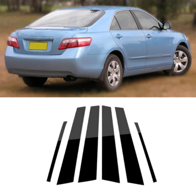 Gloss Black Pillar Posts Window Decal Door Cover For Toyota Camry 2007-2011 - Image 1 of 4