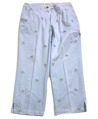 PANTALÓN CORTO ORVIS AZUL CON BORDADO LIBÉLULA, MUJER 12 Foto 1 de 4