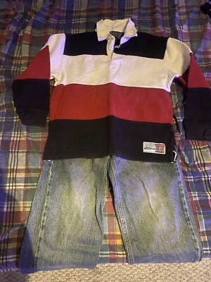 The Children’s Place PLC Jeans Size M (7-8) And Long Sleeve Top M (8) Lot Outfit - Image 1 of 4
