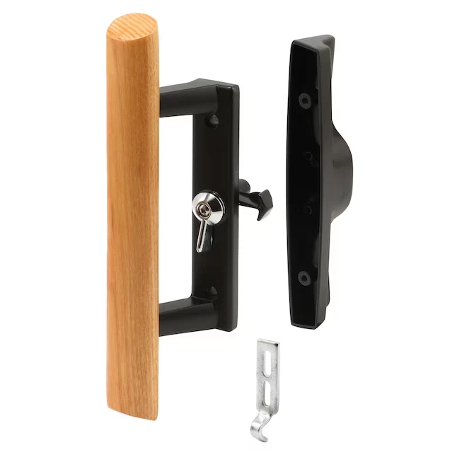 Door Handle Sliding Blk/wood No C 1107 Prime Line Products 3pk