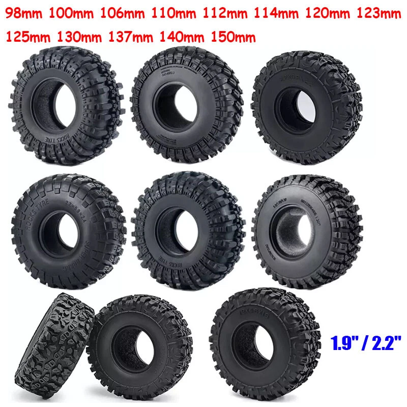 1.9" / 2.2" Gummireifen Radreifen -Für RC 1/10 Axial TRX-4 SCX10 D90 Crawler Car - Bild 1 von 4