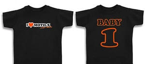 LOVE MOTO-X BABY T SHIRT ONE PIECE CREEPER INFANT TODDLER MOTOCROSS MX - Picture 1 of 17