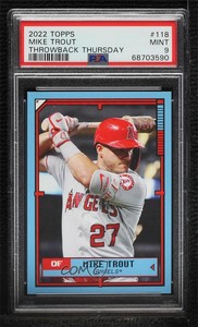 2022 Topps Throwback Thursday #TBT Online Exclusive /3456 Mike Trout PSA 9 MINT