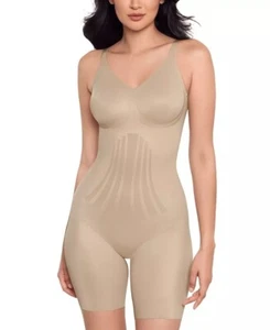 NWT Miraclesuit Modern Miracle Thigh Slimmer Bodysuit Sz XL Warm Beige 2562 - Picture 1 of 9