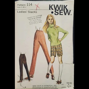 Vintage Kwik Sew Ladies' Slacks/Shorts Pattern #114 Size S-M-L UNCUT - Picture 1 of 4