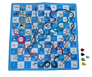 Snakes & Ladders Board Game (25 cm × 25 cm) | Classic Family & Kids Game | Fun - Picture 1 of 7