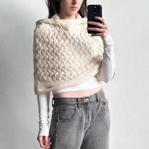 Yohji Yamamoto Regulation vintage 00s cream knit poncho s - Picture 1 of 5