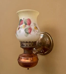 Vintage Beleuchtung PAAR 50er Jahre Kupfer und Messing Wandlampen. Blumentöne! - Bild 1 von 4