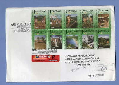 VENEZUELA A ARGENTINA, REGISTRADA FDC, 2004, VF Foto 1 de 2