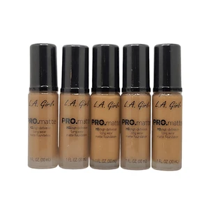 5 Pack L.A. Girl Pro Matte Foundation High Definition GLM676 Light Tan 1 oz - Picture 1 of 9