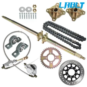 Kit Assale Posteriore Live LABLT 44,4" ATV Quad Go Kart Pignone Freno Ruota Mozzo Catena - Foto 1 di 9