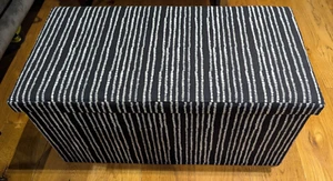 Ottoman Storage Folding Box Foot Stool Velvet Seat Storage Trunk Pouffe Bench - Picture 1 of 10