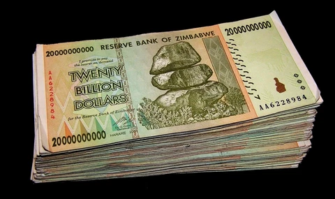 20 pcs x Zimbabwe 20 Billion Dollar banknotes- paper money currency Cover
