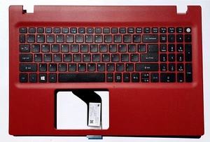 Original Acer Aspire E5-522 E5-552 E5-573 cover upper w/ US keyboard red assy - Picture 1 of 2