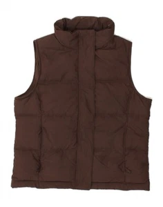 L.L.BEAN Womens Petite Padded Gilet UK 6 XS Brown Polyester BF55 - Picture 1 of 3