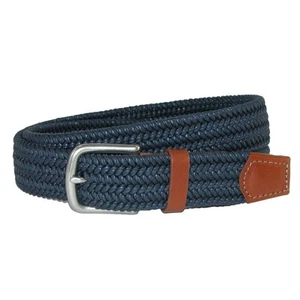CrookhornDavis Men's Boca Braided Waxed Cotton Stretch Belt - Picture 1 of 10