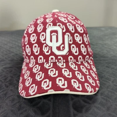 Oklahoma Sooners Sombrero Gorra Logo Estampado Completo Aguja Americana Hombres Adultos OSFA Foto 1 de 4