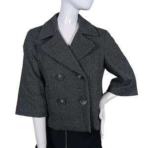 Chaqueta Theory Double Breaster Gerda Albers Talla Mediana Gris Mezcla Lana y Algodón - Imagen 1 de 14