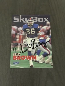 1993 Skybox Impact #228 DEREK V BROWN Autographed HAND SIGNED Auto Football Card - Picture 1 of 2